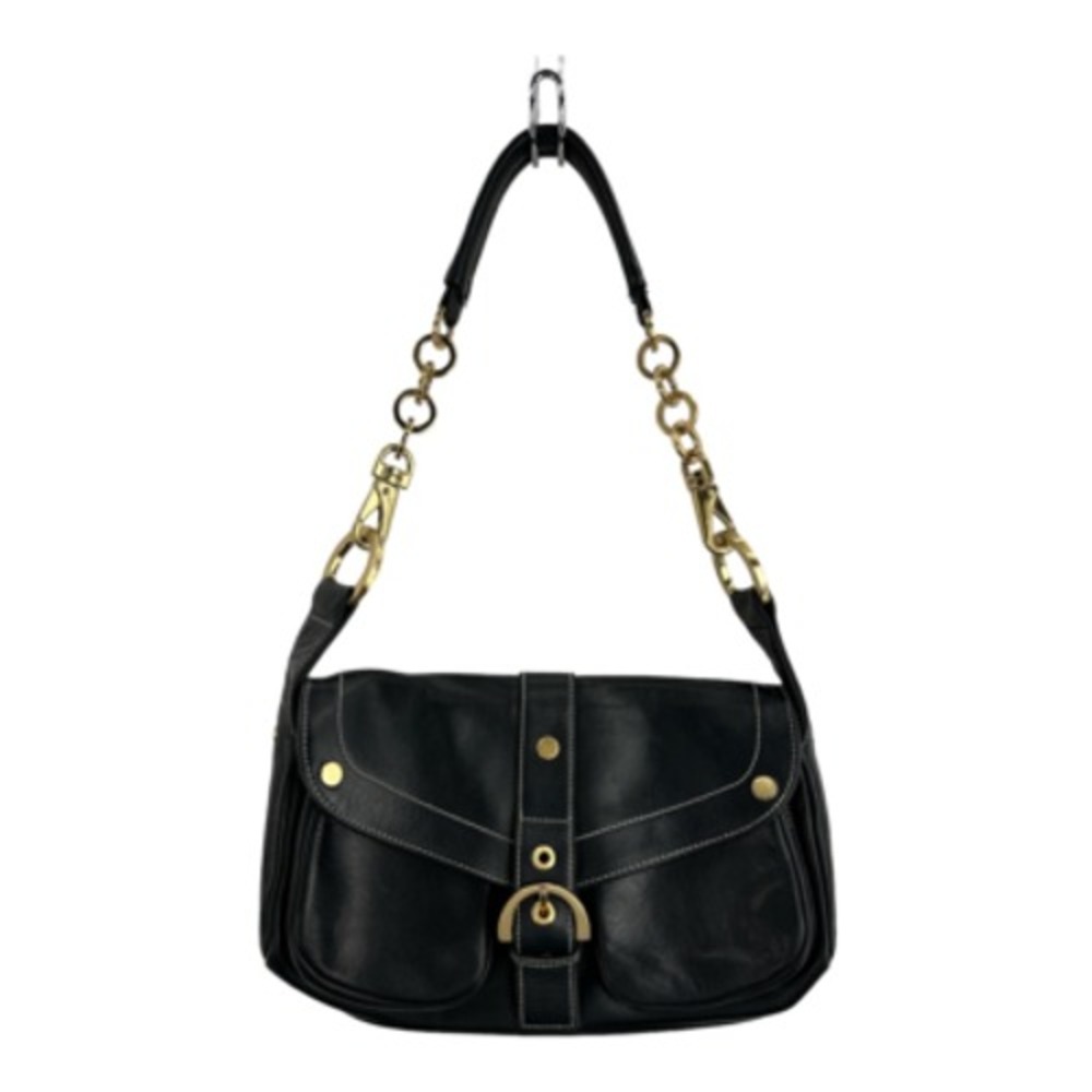 Perlina Shoulder Bag Women Small Black Leather Gold Chain Wallet Good Stitching